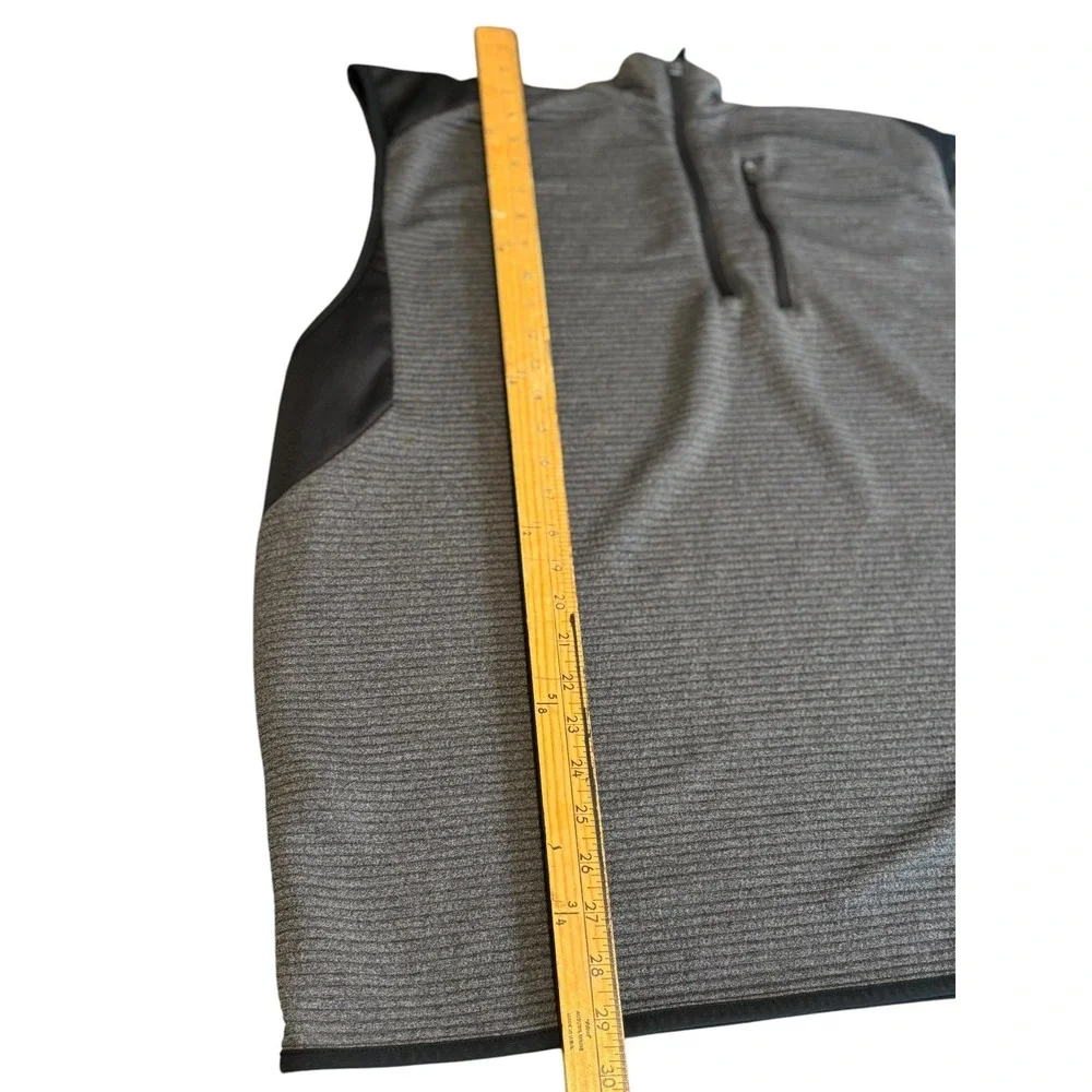 PGA Tour 2 Tone Gray Black Ottoman 1/2 zp Vest SZ XXL Golf Layering Prep Fairway